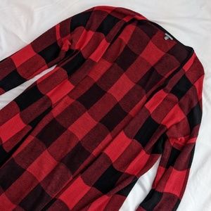Charlotte Russ Red Plaid Cardigan Women